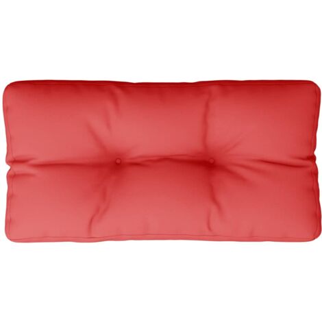 Cuscino per Pallet Rosso 70x40x12 cm in Tessuto vidaXL