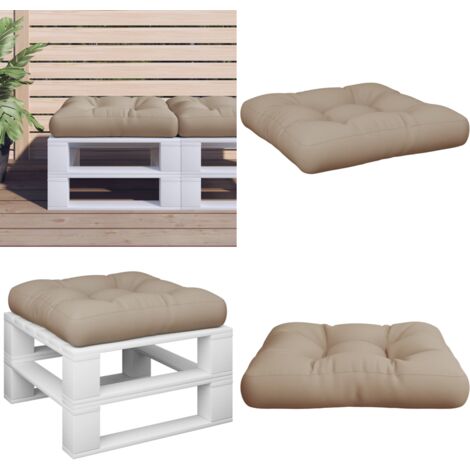 Cuscino per Pallet Tortora 58x58x10 cm in Tessuto - Cuscino da giardino - Cuscino da patio