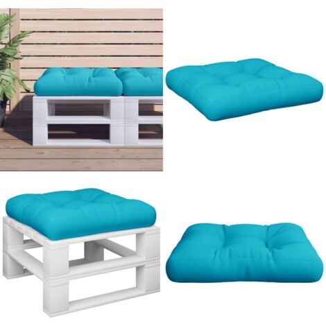 Cuscino per Pallet Turchese 58x58x10 cm in Tessuto Oxford - Cuscino da giardino - Cuscino da patio