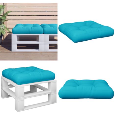 Cuscino per Pallet Turchese 60x61,5x10 cm in Tessuto Oxford - Cuscino da giardino - Cuscino da patio