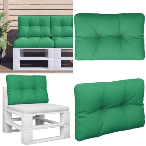 Cuscino per Pallet Verde 60x40x12 cm in Tessuto - Cuscino da giardino - Cuscino da patio
