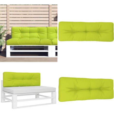 Cuscino per Pallet Verde Brillante 120x40x12 cm in Tessuto - Cuscino per giardino - Cuscino da esterno