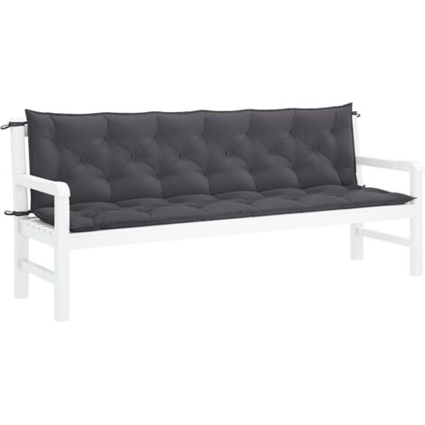 Cuscino per Panca Antracite 200x(50+50)x7 cm in Tessuto Oxford vidaXL