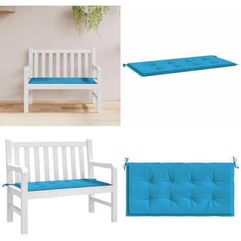 Cuscino per Panca Blu 100x50x3 cm in Tessuto Oxford - Cuscino per panca - Cuscino per patio