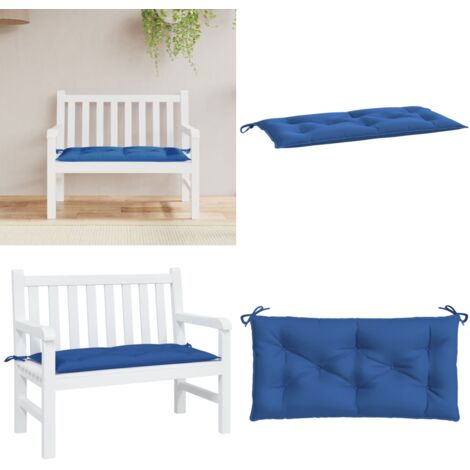 Cuscino per Panca Blu 110x50x7 in Tessuto Oxford - Cuscino per panca - Cuscino da esterno