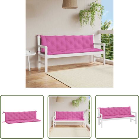 Cuscino per panca -  Cuscini per Panca 2 pz Rosa in Tessuto Oxford