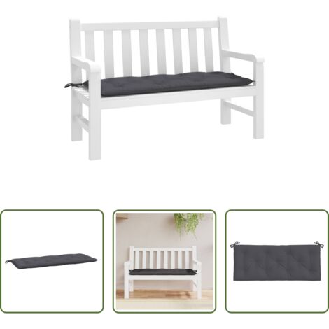 Cuscino per panca -  Cuscino per Panca Antracite 120x50x7 cm in Tessuto Oxford