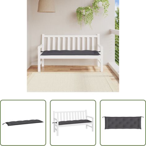 Cuscino per panca -  Cuscino per Panca Antracite 150x50x7 cm in Tessuto Oxford