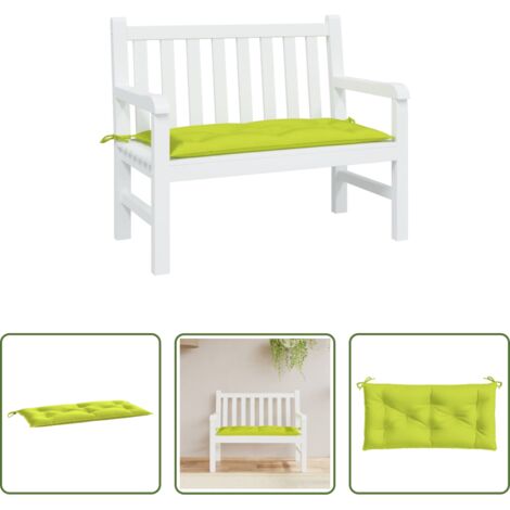 Cuscino per panca -  Cuscino per Panca Verde Brillante 100x50x7 cm in Tessuto Oxford