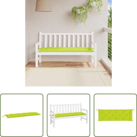 Cuscino per panca -  Cuscino per Panca Verde Brillante 150x50x3 cm in Tessuto Oxford