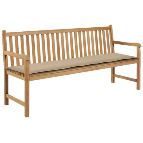 Cuscino per panca da giardino Beige 180 x 50 x 3 cm DEC021756