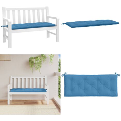 Cuscino per Panca da Giardino Blu Mélange 120x50x7cm in Tessuto - Cuscino da patio - Cuscino per panca