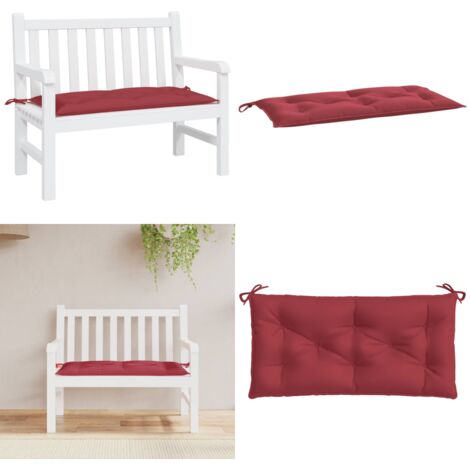 Cuscino per Panca Rosso Vino 100x50x7 cm in Tessuto Oxford - Cuscino per panca - Cuscino in tessuto oxford