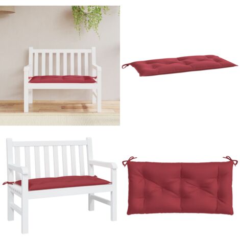 Cuscino per Panca Rosso Vino 110x50x7 cm in Tessuto Oxford - Cuscino per panca - Cuscino da esterno