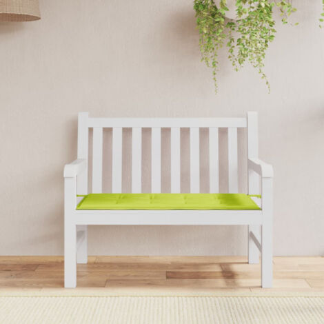 Cuscino per Panca Verde Brillante 120x50x4 cm in Tessuto Oxford vidaXL