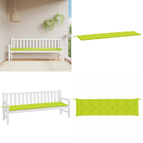 Cuscino per Panca Verde Intenso 200x50x7 cm in Tessuto Oxford - Cuscino per panca - Cuscino in tessuto Oxford