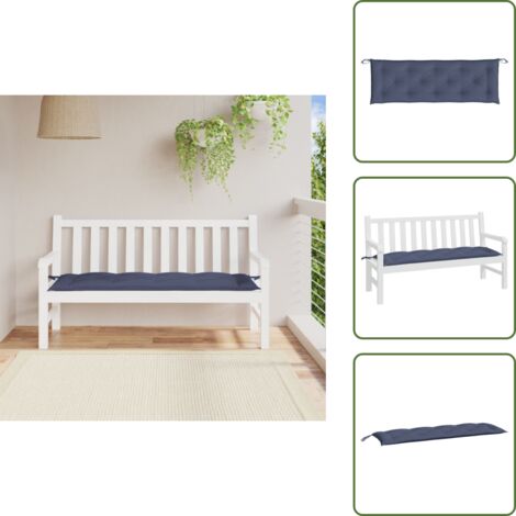 Cuscino per panca - vidaXL Cuscino Panca Giardino Blu Marino 150x50x7 cm in Tessuto Oxford - Cuscino in tessuto Oxford