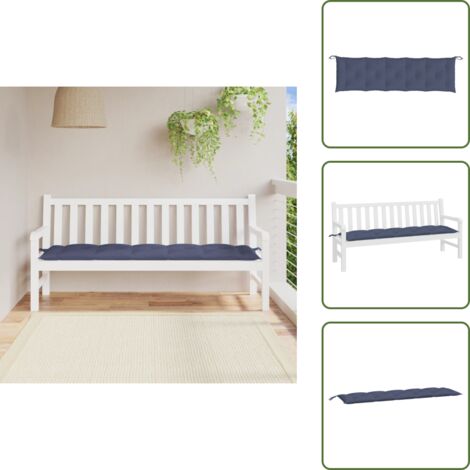 Cuscino per panca - vidaXL Cuscino Panca Giardino Blu Marino 180x50x7 cm in Tessuto Oxford - Cuscino in tessuto Oxford