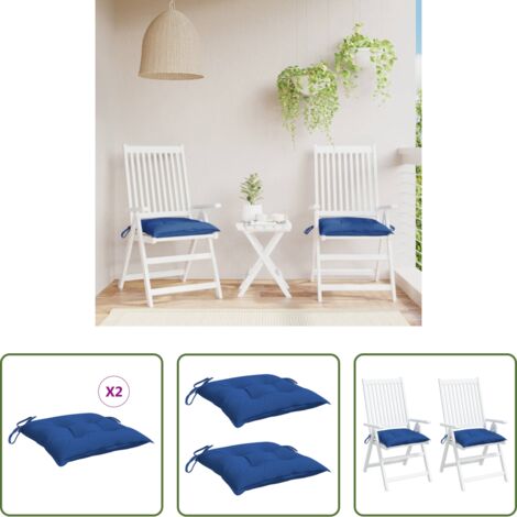 Cuscino per patio -  Cuscini per Pallet 2 pz Blu 50x50x7 cm Tessuto Oxford