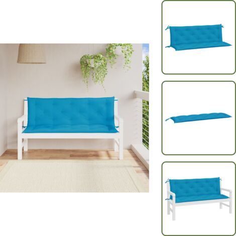 Cuscino per patio - vidaXL Cuscini per Panca 2 pz Azzurri 150x50x7 cm in Tessuto Oxford - Cuscino per soggiorno