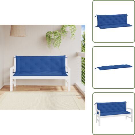 Cuscino per patio - vidaXL Cuscini per Panca 2 pz Blu 150x50x7 cm in Tessuto Oxford - Cuscino per soggiorno