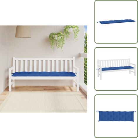 Cuscino per patio - vidaXL Cuscino per Panca Blu 180x50x7 cm in Tessuto Oxford - Cuscino per soggiorno