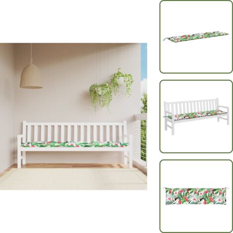 Cuscino per patio - vidaXL Cuscino per Panca da Giardino Multicolore 200x50x7cm in Tessuto - Cuscino morbido