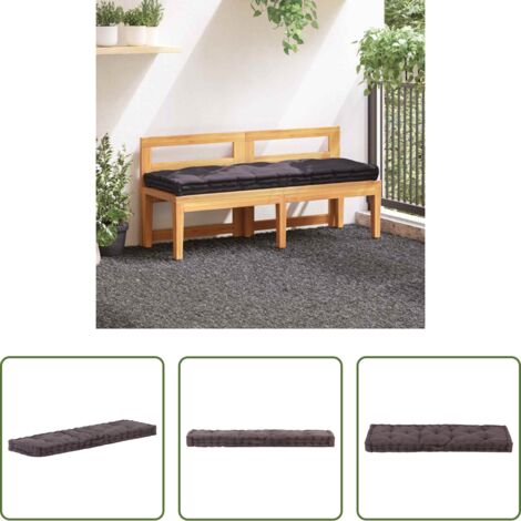 Cuscino per pavimento -  Cuscino per Pallet e Pavimento in Cotone 120x40x7 cm Antracite