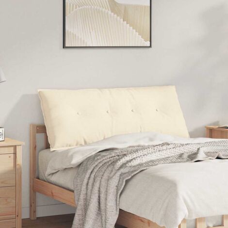Cuscino per Schiena Crema 120 x 50 cm Tessuto in Cords vidaXL