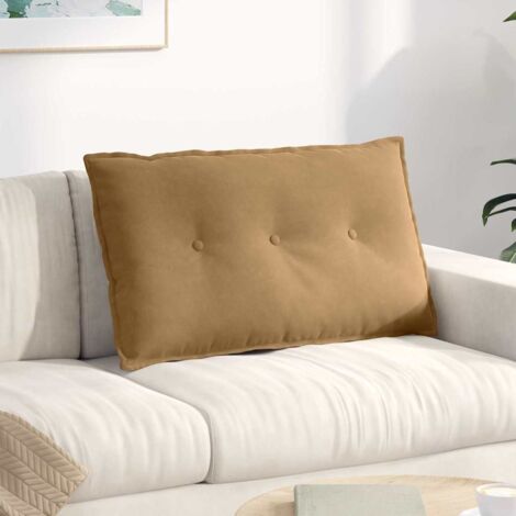 Cuscino per Schiena Marrone 80 x 50 cm Tessuto in Cords vidaXL