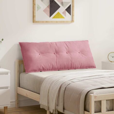 Cuscino per Schiena Rosa 120 x 50 cm Tessuto in Cords vidaXL