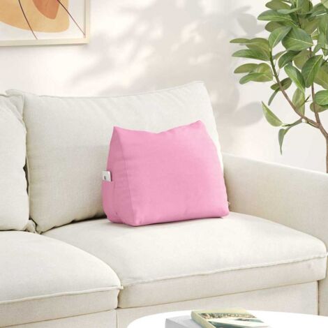 Cuscino per Schiena Rosa 45 x 20 x 35 cm Tessuto vidaXL