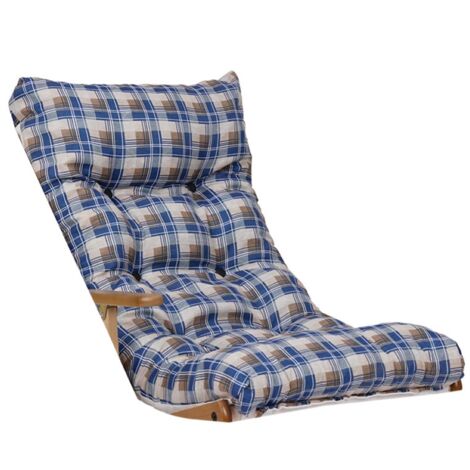 Cuscino per sdraio dondolo poltrona relax imbottito - stile scozzese Blu New
