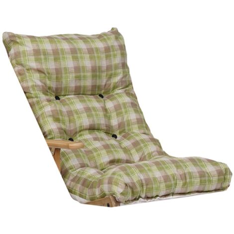 Cuscino per sdraio dondolo poltrona relax imbottito - stile scozzese Verde New