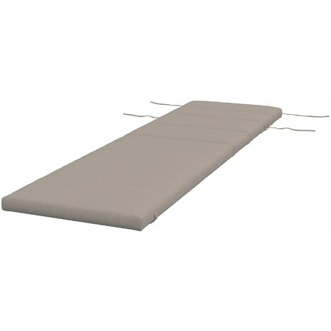 Cuscino per Sdraio e Lettino Prendisole  con Lacci di Fissaggio  in Tessuto Grigio Scuro