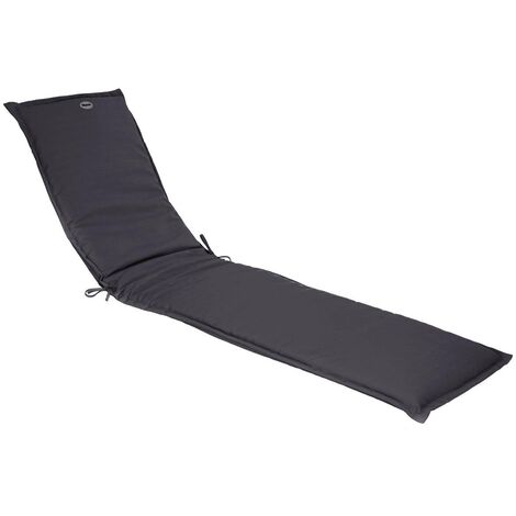 Cuscino per sdraio korai grigio ardesia 190x60cm poliestere - Hespéride