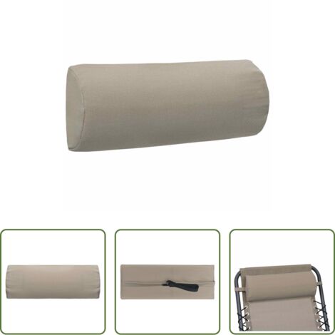 Cuscino per sdraio -  Poggiatesta per Sdraio Grigio Talpa 40x7,5x15 cm in Textilene