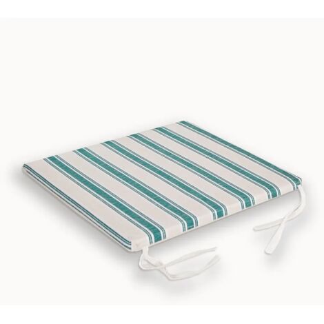 Cuscino per sedia Aveiro 40x40x2,5cm a righe verdi