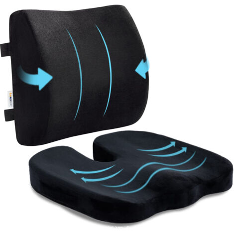 Cuscino per sedia , cuscino per sedia da ufficio, cuscino lombare per sedia, cuscino lombare per auto, cuscino per sedia da ufficio in memory foam, fodera lavabile