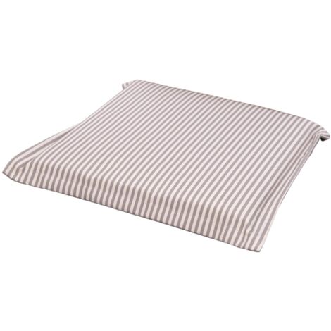 cuscino per sedia da esterno con fantasia a righe ecru, 38x38xh2.5 cm