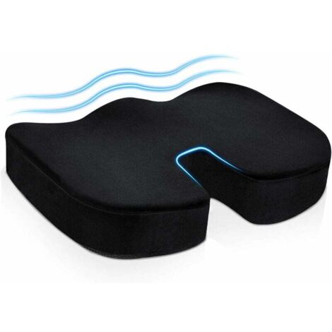 Cuscino per sedile Ahlsen, cuscino per sedile in memory foam, cuscino per sedile antidecubito, cuscino per sedile per sciatica, per sedile auto, sedia, sedia a rotelle