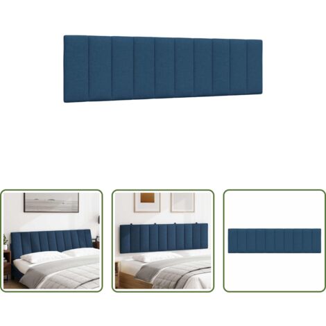 Cuscino per testa -  Cuscino Testiera Hanko Blu 180 cm in Tessuto