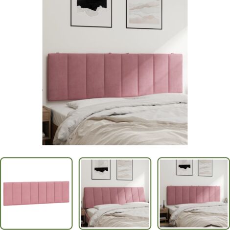 Cuscino per testa -  Cuscino Testiera Hanko Rosa 160 cm in Velluto