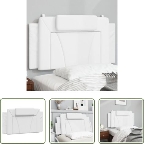 Cuscino per testa -  Cuscino Testiera Viana Bianco 100 cm in Similpelle