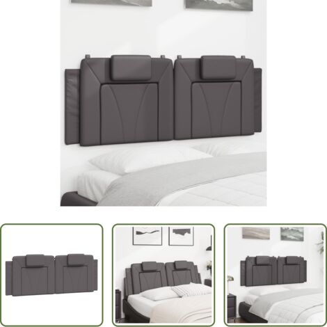 Cuscino per testa -  Cuscino Testiera Viana Grigio 120 cm in Similpelle
