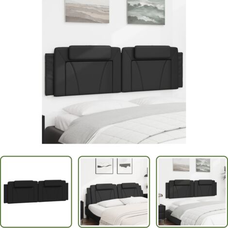 Cuscino per testa -  Cuscino Testiera Viana Nero 180 cm in Similpelle