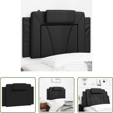 Cuscino per testa -  Cuscino Testiera Viana Nero 80 cm in Similpelle
