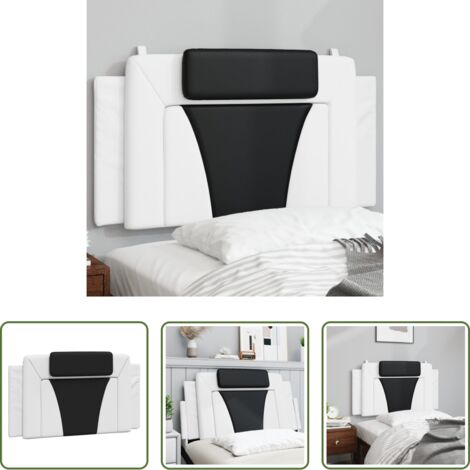 Cuscino per testa -  Cuscino Testiera Viana Nero e Bianco 100 cm in Similpelle
