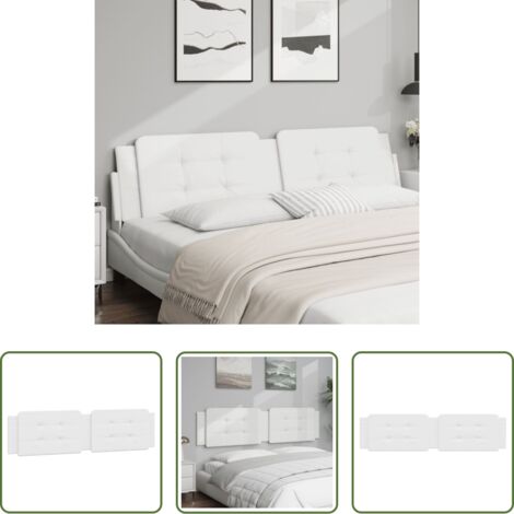Cuscino per testa -  Cuscino Testiera Zadar Bianco 200 cm in Similpelle
