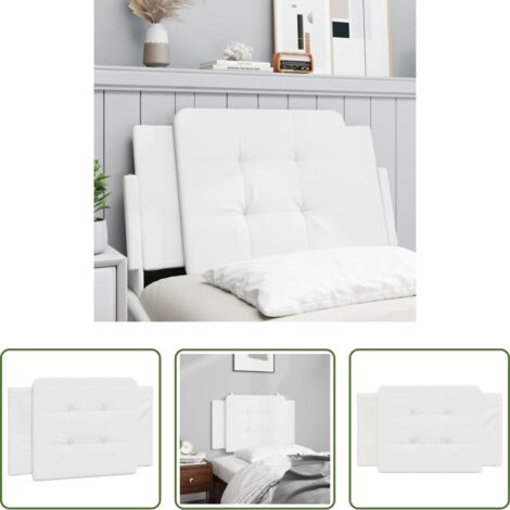 Cuscino per testa -  Cuscino Testiera Zadar Bianco 90 cm in Similpelle